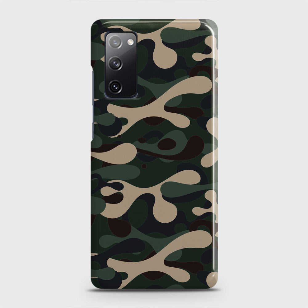 Samsung Galaxy S20 FE Cover - Camo Series - Dark Green Design - Matte Finish - Snap On Hard Case with LifeTime Colors Guarantee