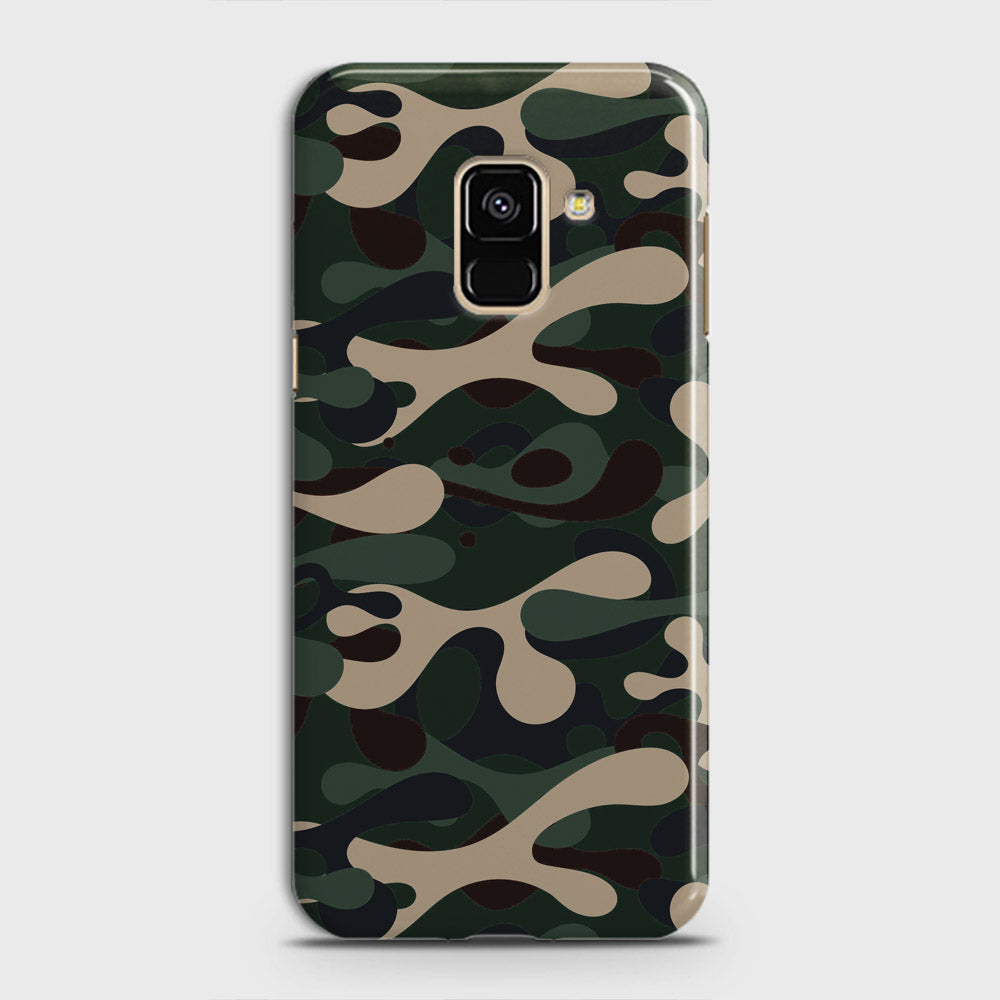 Samsung Galaxy A6 2018 Cover - Camo Series - Dark Green Design - Matte Finish - Snap On Hard Case with LifeTime Colors Guarantee
