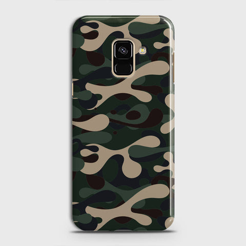 Samsung Galaxy A6 2018 Cover - Camo Series - Dark Green Design - Matte Finish - Snap On Hard Case with LifeTime Colors Guarantee