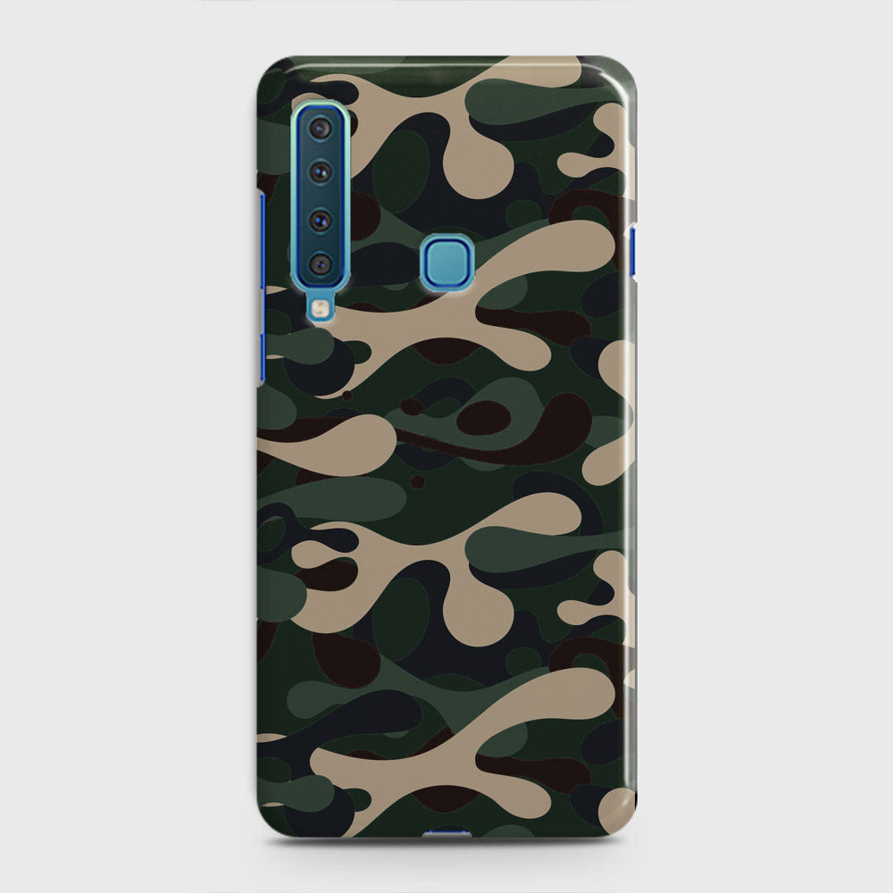 Samsung Galaxy A9 2018 Cover - Camo Series - Dark Green Design - Matte Finish - Snap On Hard Case with LifeTime Colors Guarantee