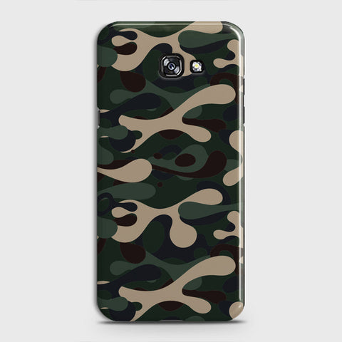 Samsung Galaxy A3 2017 Cover - Camo Series - Dark Green Design - Matte Finish - Snap On Hard Case with LifeTime Colors Guarantee