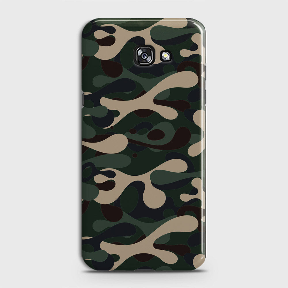 Samsung Galaxy A5 2017 Cover - Camo Series - Dark Green Design - Matte Finish - Snap On Hard Case with LifeTime Colors Guarantee