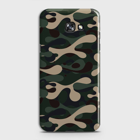 Samsung Galaxy A5 2017 Cover - Camo Series - Dark Green Design - Matte Finish - Snap On Hard Case with LifeTime Colors Guarantee
