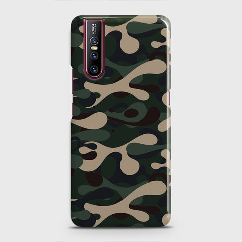 Vivo V15 Pro Cover - Camo Series - Dark Green Design - Matte Finish - Snap On Hard Case with LifeTime Colors Guarantee