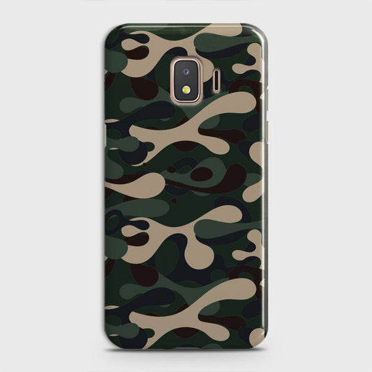 Samsung Galaxy J2 Core 2018 Cover - Camo Series - Dark Green Design - Matte Finish - Snap On Hard Case with LifeTime Colors Guarantee