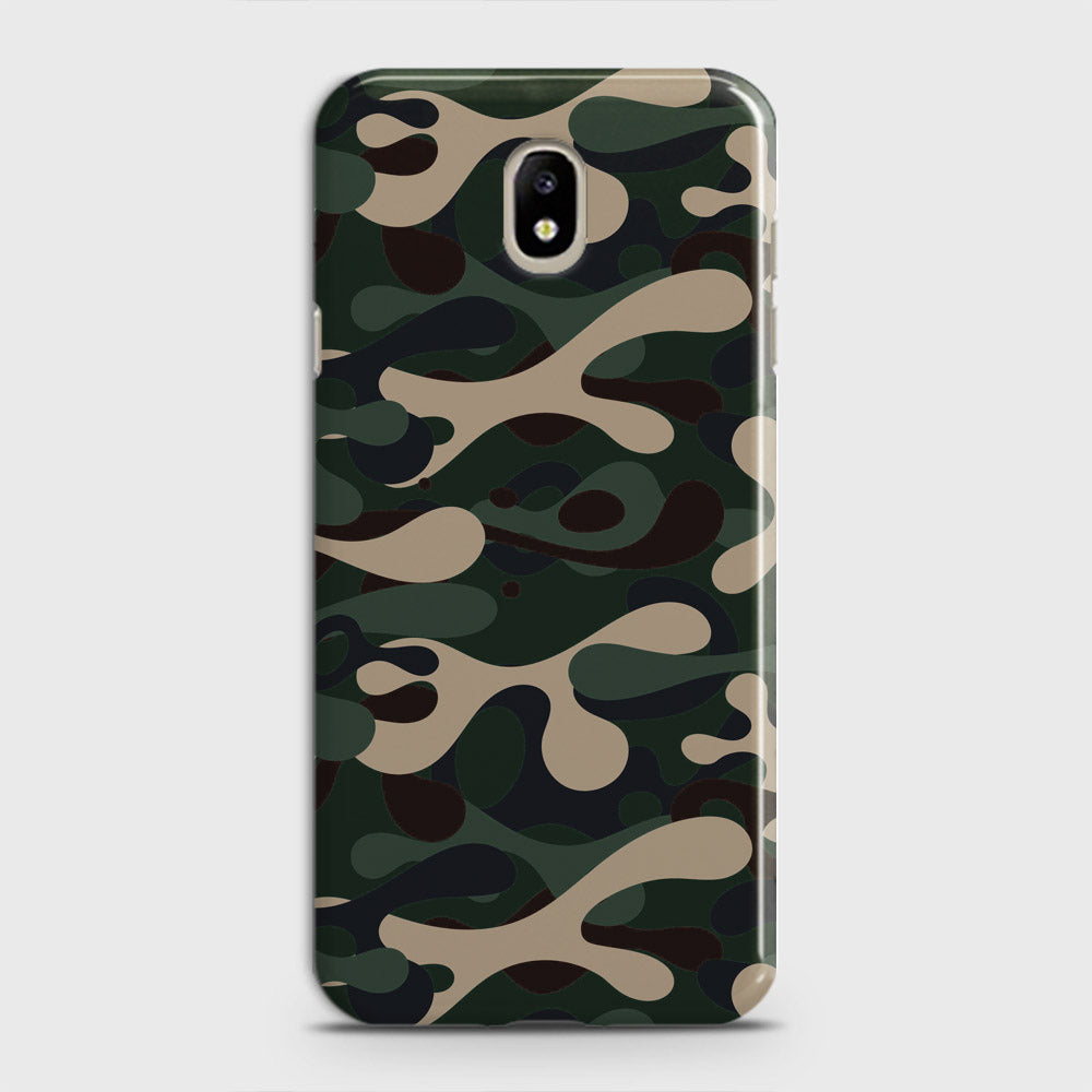 Samsung Galaxy J3 Pro 2017 / J3 2017 / J330 Cover - Camo Series - Dark Green Design - Matte Finish - Snap On Hard Case with LifeTime Colors Guarantee