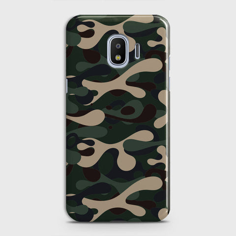 Samsung Galaxy J4 2018 Cover - Camo Series - Dark Green Design - Matte Finish - Snap On Hard Case with LifeTime Colors Guarantee