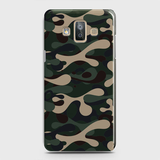 Samsung Galaxy J7 Duo Cover - Camo Series - Dark Green Design - Matte Finish - Snap On Hard Case with LifeTime Colors Guarantee