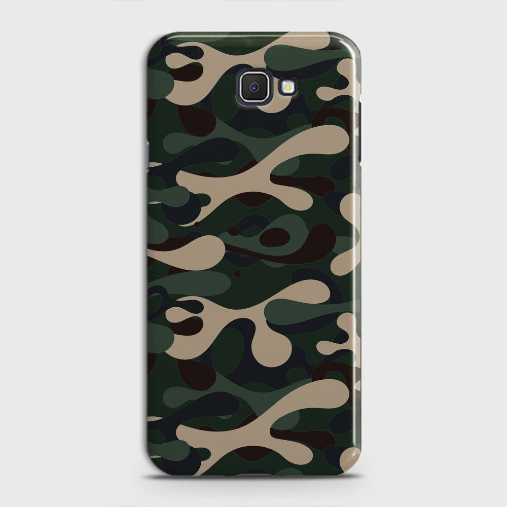Samsung Galaxy J7 Prime Cover - Camo Series - Dark Green Design - Matte Finish - Snap On Hard Case with LifeTime Colors Guarantee