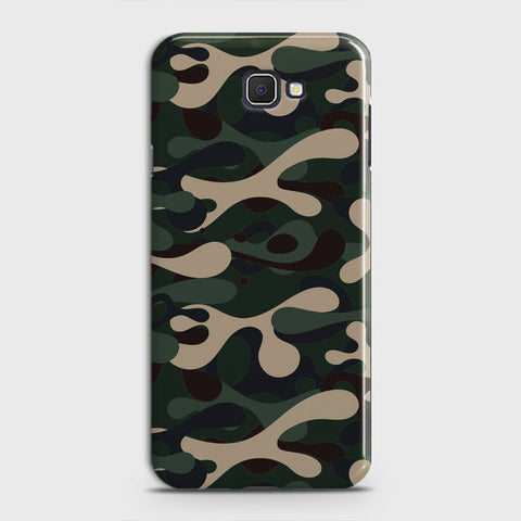 Samsung Galaxy J7 Prime Cover - Camo Series - Dark Green Design - Matte Finish - Snap On Hard Case with LifeTime Colors Guarantee