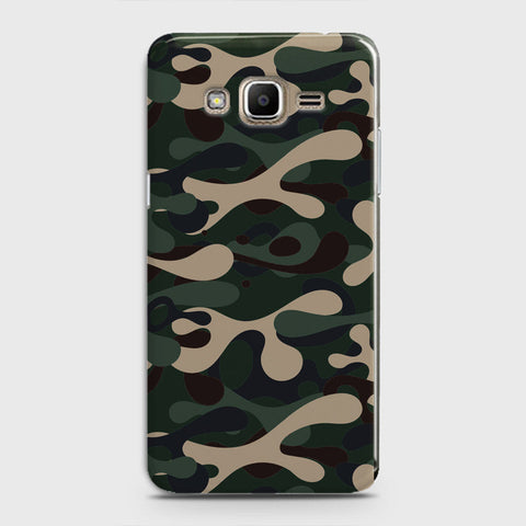 Samsung Galaxy J3 2016 / J320 Cover - Camo Series - Dark Green Design - Matte Finish - Snap On Hard Case with LifeTime Colors Guarantee