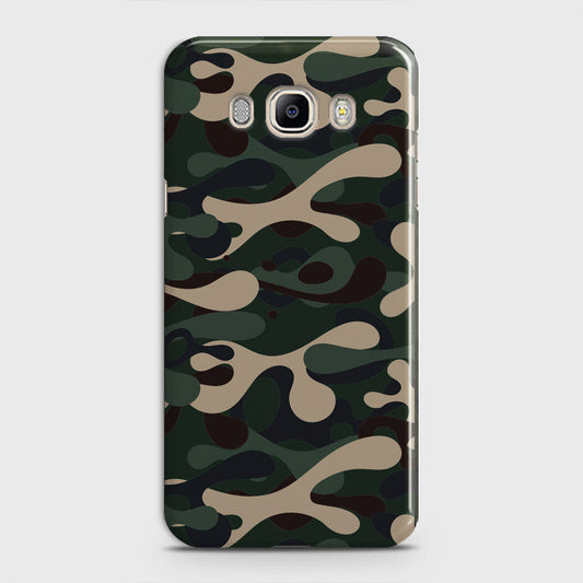 Samsung Galaxy J5 2016 / J510 Cover - Camo Series - Dark Green Design - Matte Finish - Snap On Hard Case with LifeTime Colors Guarantee