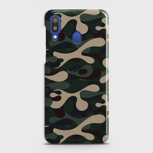 Samsung Galaxy M20 Cover - Camo Series - Dark Green Design - Matte Finish - Snap On Hard Case with LifeTime Colors Guarantee