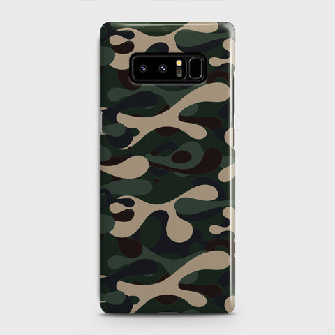 Samsung Galaxy Note 8 Cover - Camo Series - Dark Green Design - Matte Finish - Snap On Hard Case with LifeTime Colors Guarantee
