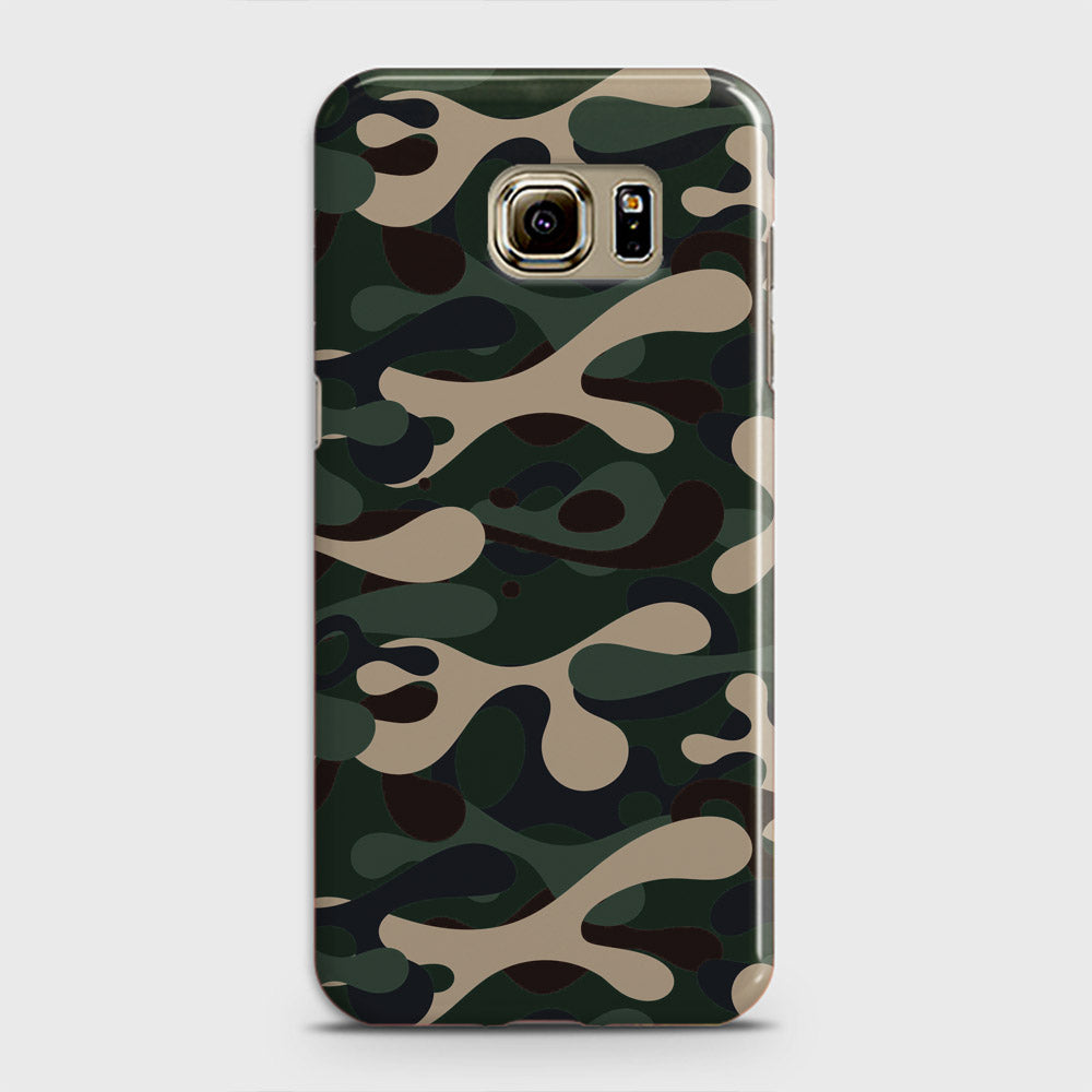 Samsung Galaxy S6 Edge Plus Cover - Camo Series - Dark Green Design - Matte Finish - Snap On Hard Case with LifeTime Colors Guarantee