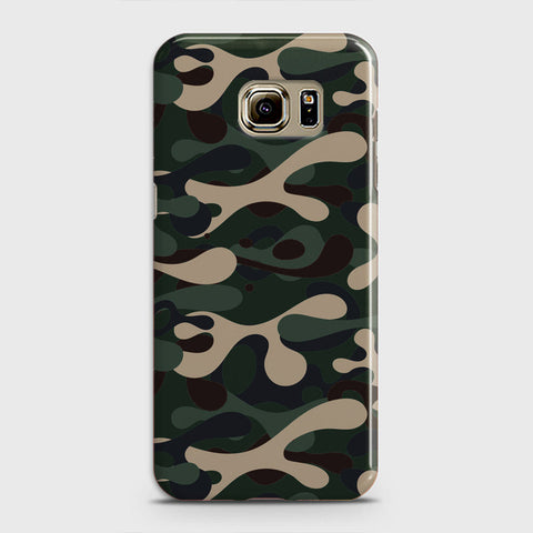Samsung Galaxy S6 Edge Plus Cover - Camo Series - Dark Green Design - Matte Finish - Snap On Hard Case with LifeTime Colors Guarantee