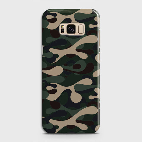 Samsung Galaxy S8 Cover - Camo Series - Dark Green Design - Matte Finish - Snap On Hard Case with LifeTime Colors Guarantee