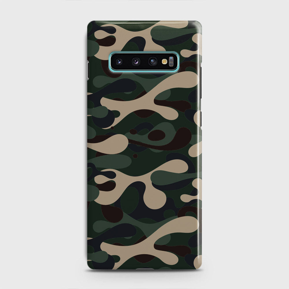 Samsung Galaxy S10 Cover - Camo Series - Dark Green Design - Matte Finish - Snap On Hard Case with LifeTime Colors Guarantee