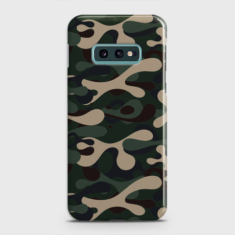 Samsung Galaxy S10e Cover - Camo Series - Dark Green Design - Matte Finish - Snap On Hard Case with LifeTime Colors Guarantee