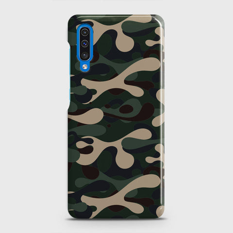 Samsung Galaxy A50 Cover - Camo Series - Dark Green Design - Matte Finish - Snap On Hard Case with LifeTime Colors Guarantee