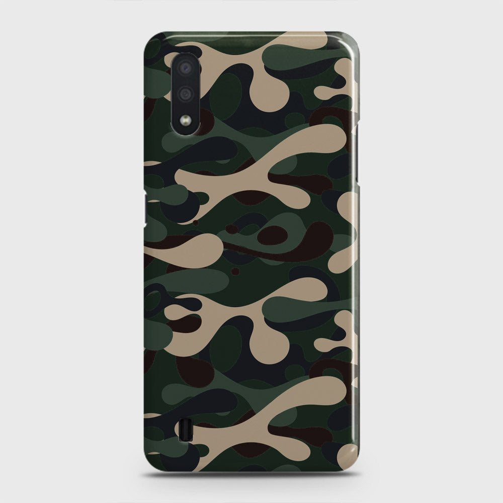 Samsung Galaxy A01 Cover - Camo Series - Dark Green Design - Matte Finish - Snap On Hard Case with LifeTime Colors Guarantee