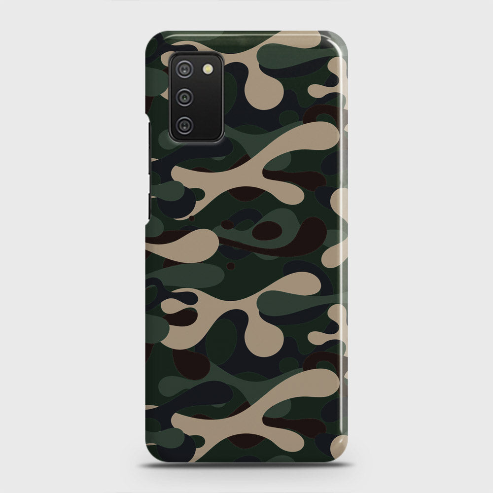 Samsung Galaxy A02s Cover - Camo Series - Dark Green Design - Matte Finish - Snap On Hard Case with LifeTime Colors Guarantee