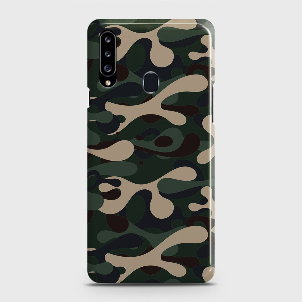 Samsung Galaxy A20s Cover - Camo Series - Dark Green Design - Matte Finish - Snap On Hard Case with LifeTime Colors Guarantee