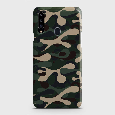 Samsung Galaxy A20s Cover - Camo Series - Dark Green Design - Matte Finish - Snap On Hard Case with LifeTime Colors Guarantee