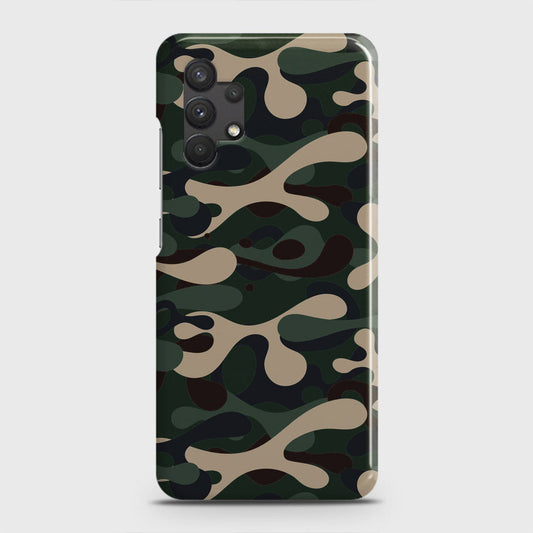 Samsung Galaxy A32 Cover - Camo Series - Dark Green Design - Matte Finish - Snap On Hard Case with LifeTime Colors Guarantee