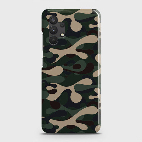 Samsung Galaxy A32 Cover - Camo Series - Dark Green Design - Matte Finish - Snap On Hard Case with LifeTime Colors Guarantee