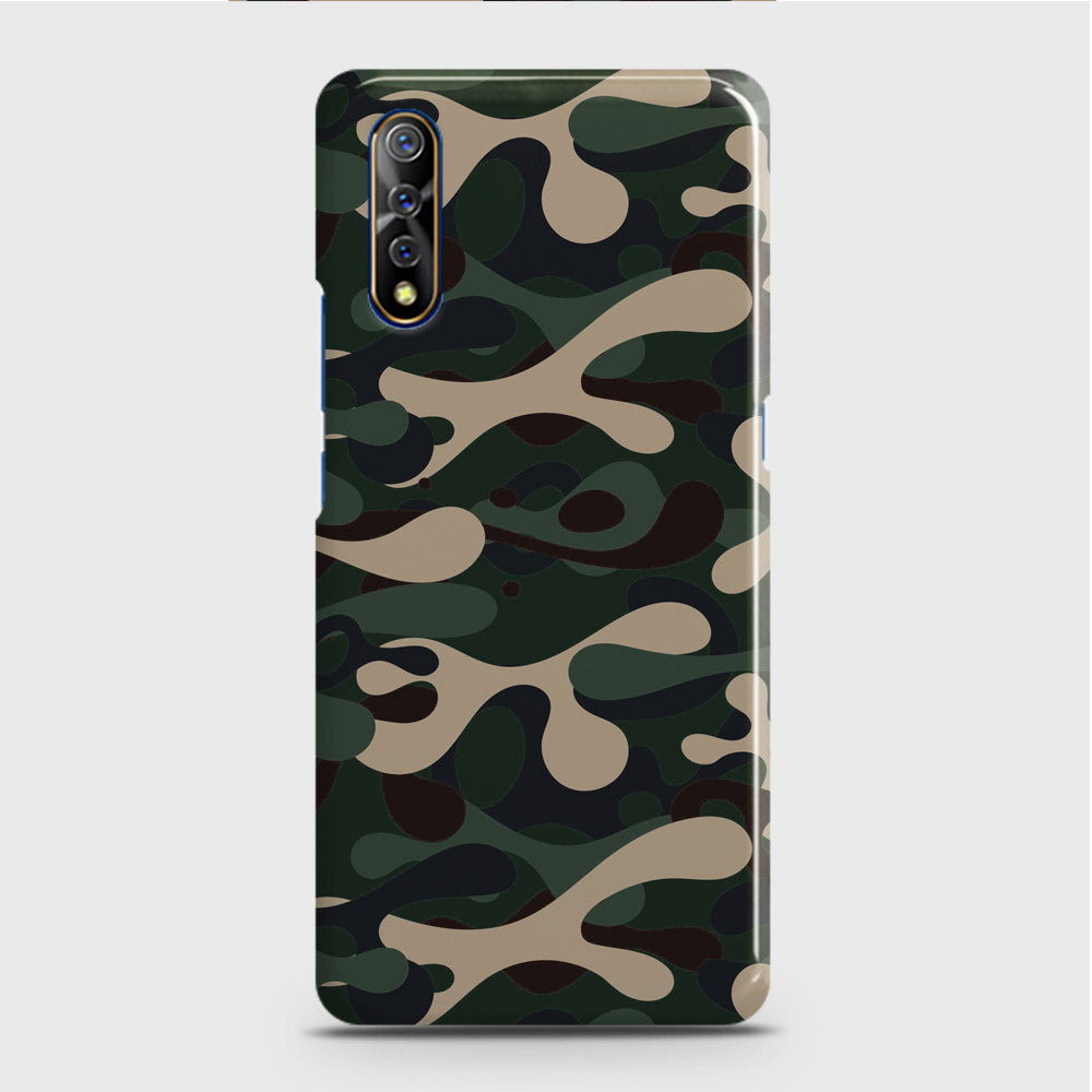 Vivo S1 Cover - Camo Series - Dark Green Design - Matte Finish - Snap On Hard Case with LifeTime Colors Guarantee (Fast Delivery)(M)