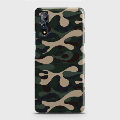 Vivo S1 Cover - Camo Series - Dark Green Design - Matte Finish - Snap On Hard Case with LifeTime Colors Guarantee (Fast Delivery)(M)