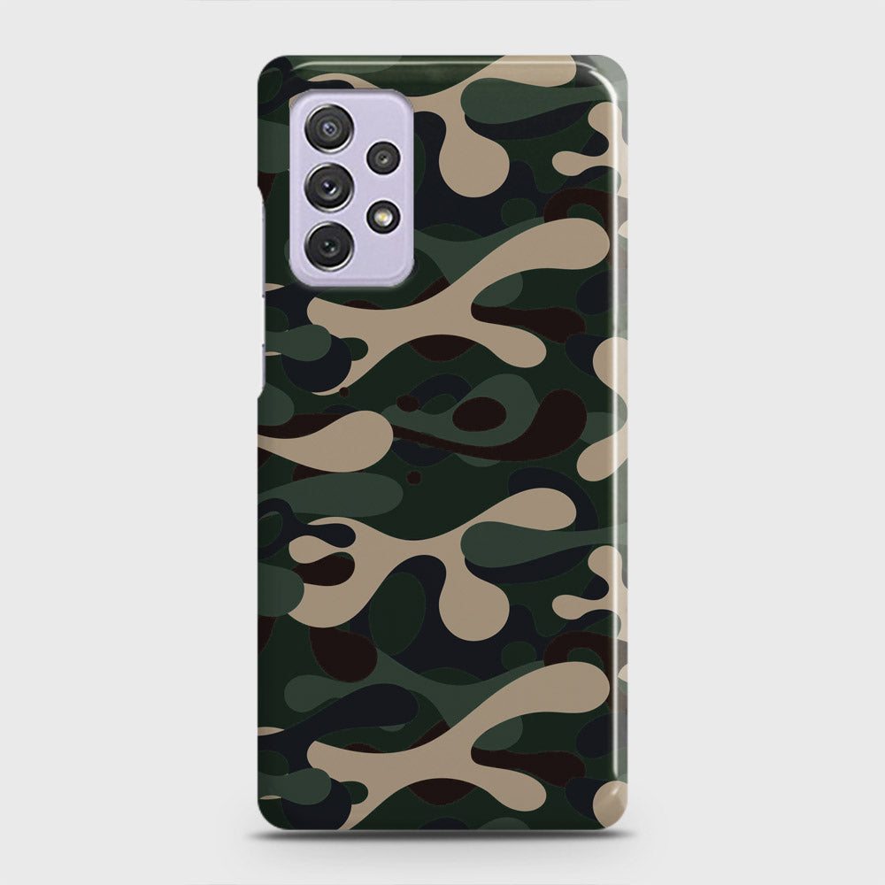 Samsung Galaxy A72 Cover - Camo Series - Dark Green Design - Matte Finish - Snap On Hard Case with LifeTime Colors Guarantee