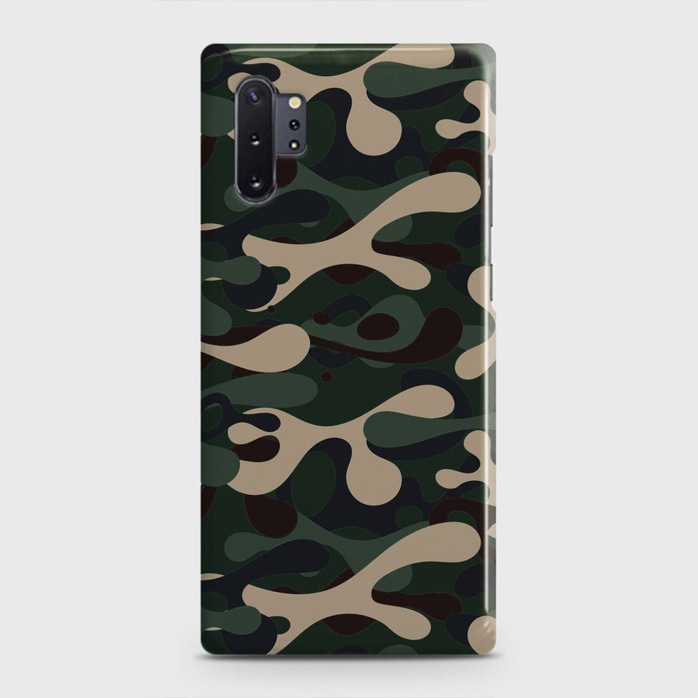 Samsung Galaxy Note 10 Plus Cover - Camo Series - Dark Green Design - Matte Finish - Snap On Hard Case with LifeTime Colors Guarantee