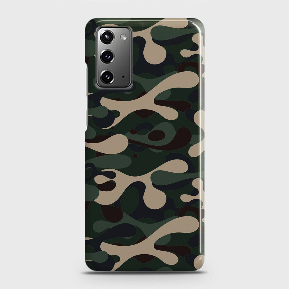 Samsung Galaxy Note 20 Cover - Camo Series - Dark Green Design - Matte Finish - Snap On Hard Case with LifeTime Colors Guarantee