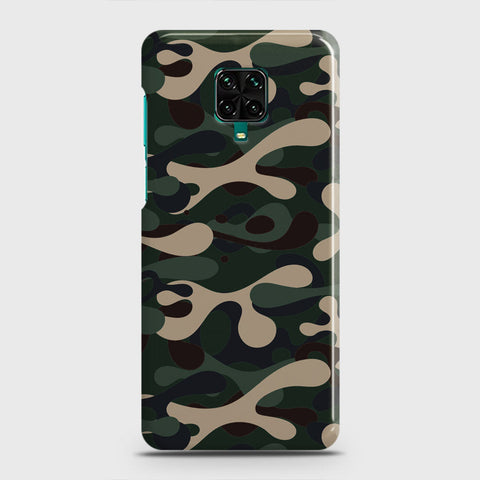 Xiaomi Redmi Note 9 Pro Cover - Camo Series - Dark Green Design - Matte Finish - Snap On Hard Case with Life Time Colors Guarantee (Fast Delivery)