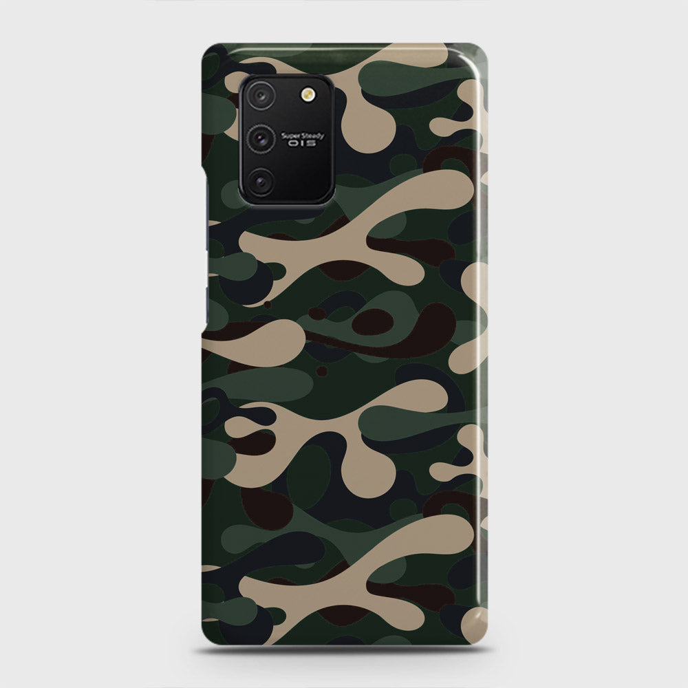 Samsung Galaxy A91 Cover - Camo Series - Dark Green Design - Matte Finish - Snap On Hard Case with LifeTime Colors Guarantee