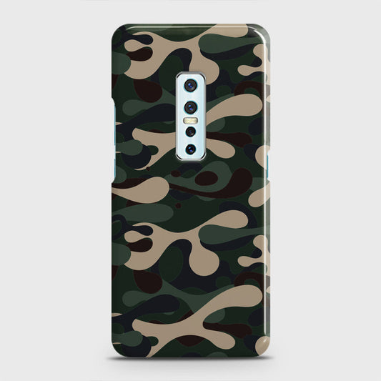 Vivo V17 Pro Cover - Camo Series - Dark Green Design - Matte Finish - Snap On Hard Case with LifeTime Colors Guarantee