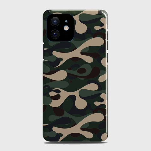 iPhone 12 Mini Cover - Camo Series - Dark Green Design - Matte Finish - Snap On Hard Case with LifeTime Colors Guarantee