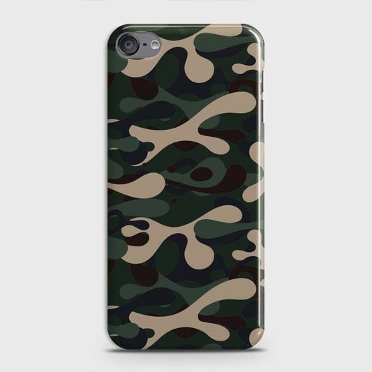 iPod Touch 6 Cover - Camo Series - Dark Green Design - Matte Finish - Snap On Hard Case with LifeTime Colors Guarantee