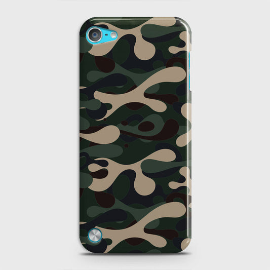 iPod Touch 5 Cover - Camo Series - Dark Green Design - Matte Finish - Snap On Hard Case with LifeTime Colors Guarantee