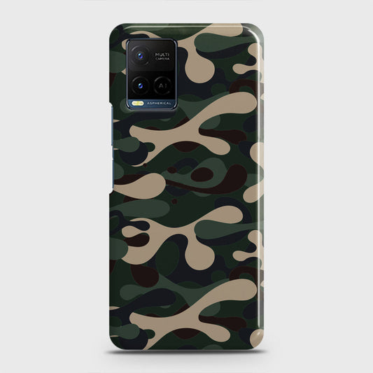 Vivo Y21e Cover - Camo Series - Dark Green Design - Matte Finish - Snap On Hard Case with LifeTime Colors Guarantee