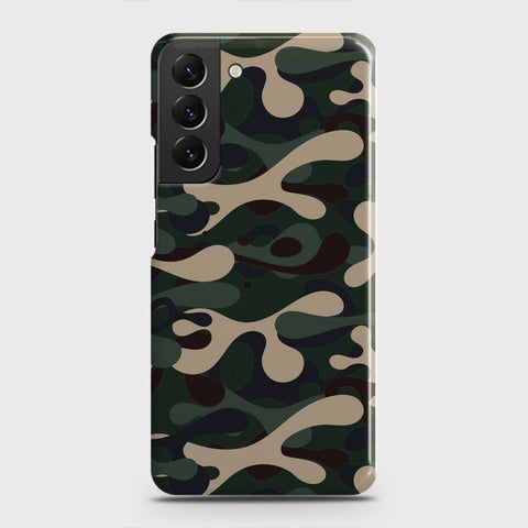 Samsung Galaxy S22 5G Cover - Camo Series - Dark Green Design - Matte Finish - Snap On Hard Case with LifeTime Colors Guarantee