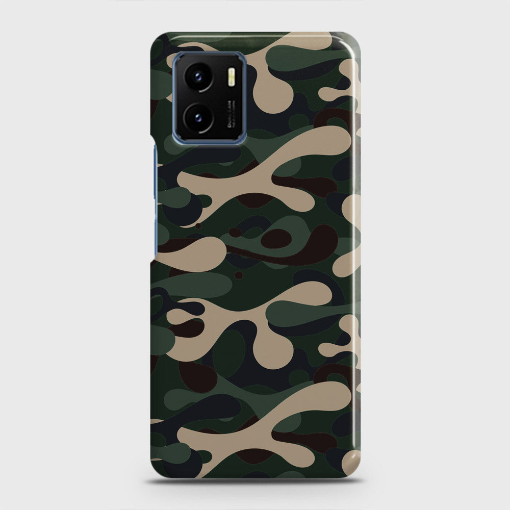 Vivo Y15s Cover - Camo Series - Dark Green Design - Matte Finish - Snap On Hard Case with LifeTime Colors Guarantee