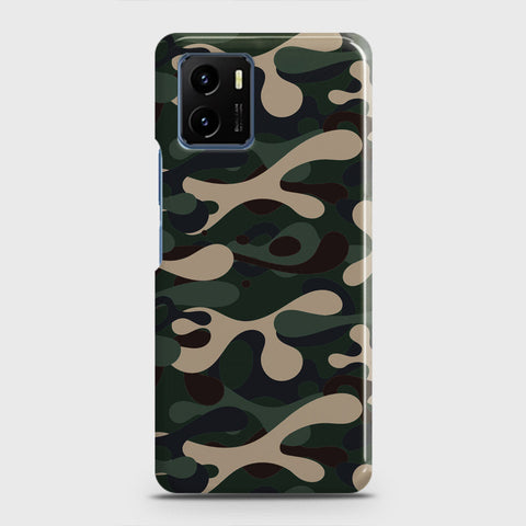 Vivo Y15s Cover - Camo Series - Dark Green Design - Matte Finish - Snap On Hard Case with LifeTime Colors Guarantee