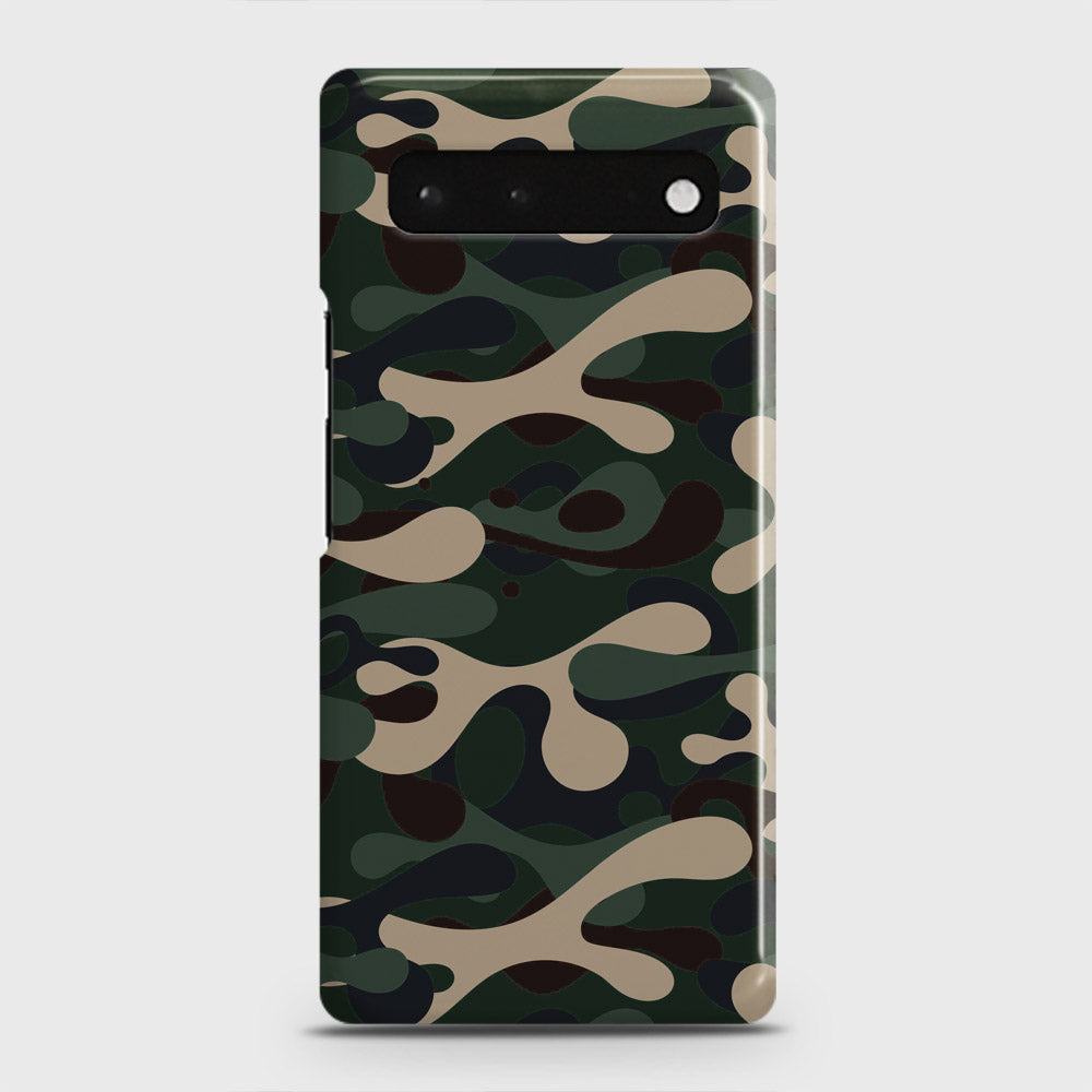 Google Pixel 6 Cover - Camo Series - Dark Green Design - Matte Finish - Snap On Hard Case with LifeTime Colors Guarantee