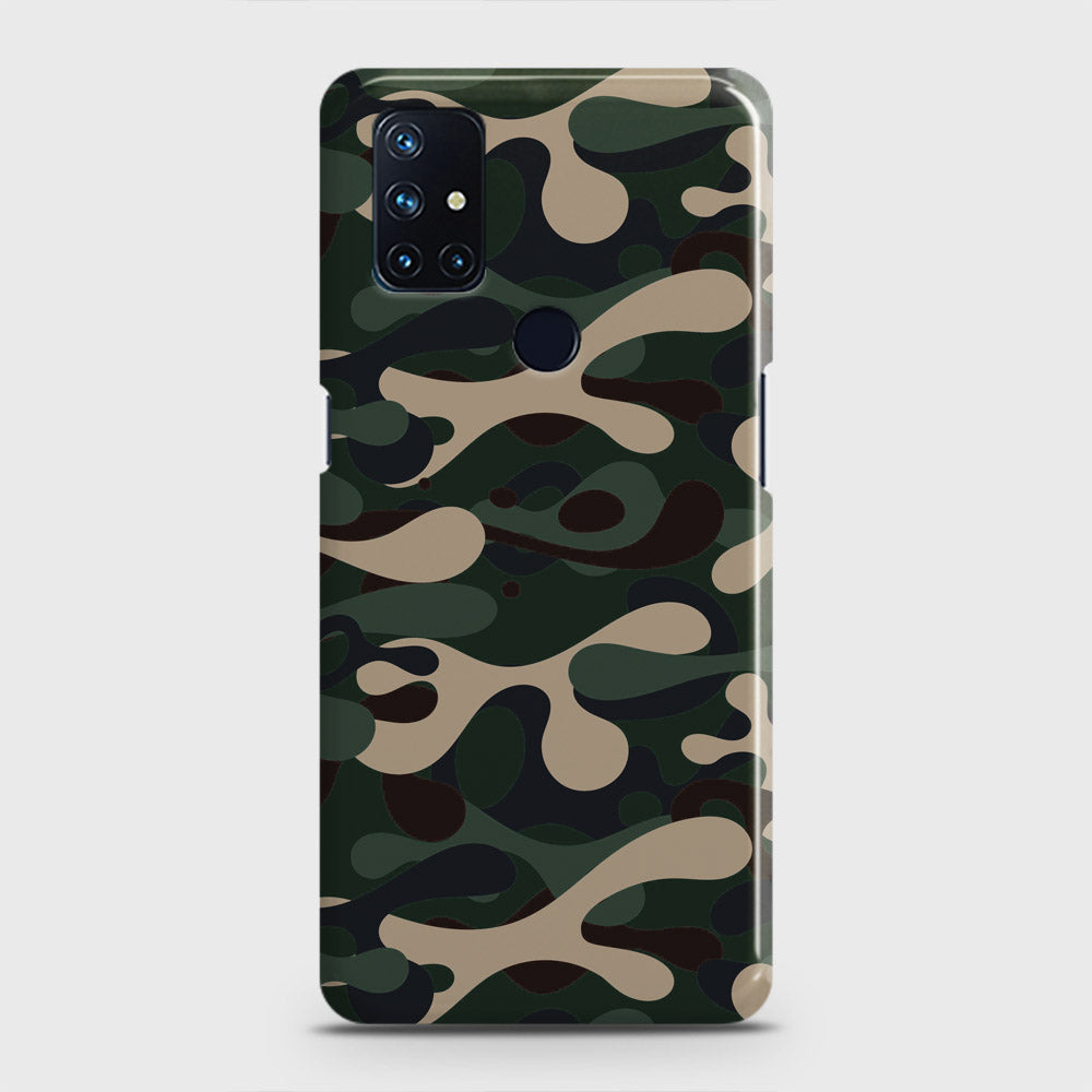 OnePlus Nord N10 5G Cover - Camo Series - Dark Green Design - Matte Finish - Snap On Hard Case with LifeTime Colors Guarantee