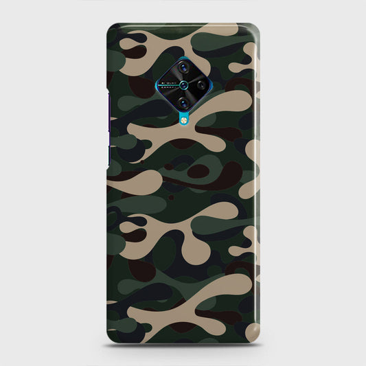 Vivo Y51 (2020 September)  Cover - Camo Series - Dark Green Design - Matte Finish - Snap On Hard Case with LifeTime Colors Guarantee