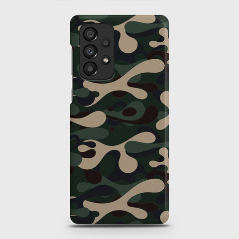 Samsung Galaxy A73 5G Cover - Camo Series - Dark Green Design - Matte Finish - Snap On Hard Case with LifeTime Colors Guarantee
