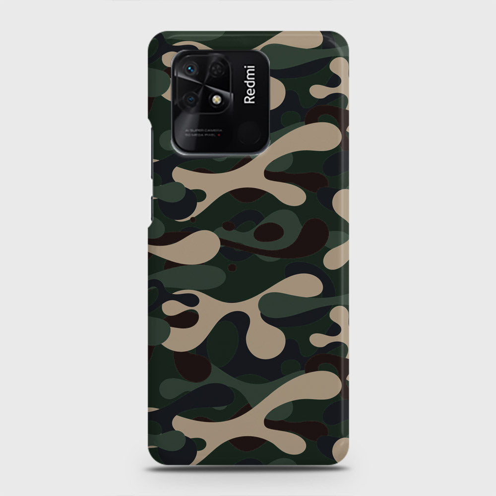 Xiaomi Redmi 10C Cover - Camo Series - Dark Green Design - Matte Finish - Snap On Hard Case with LifeTime Colors Guarantee